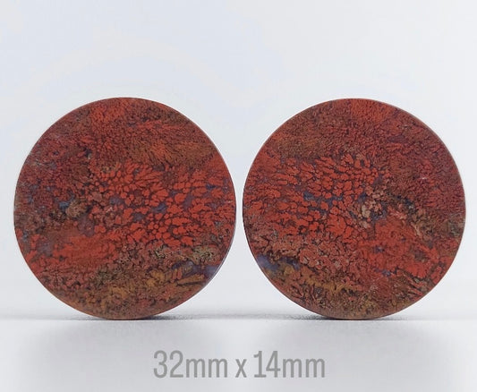 1 1/4” / 32mm Red Moss Agate
