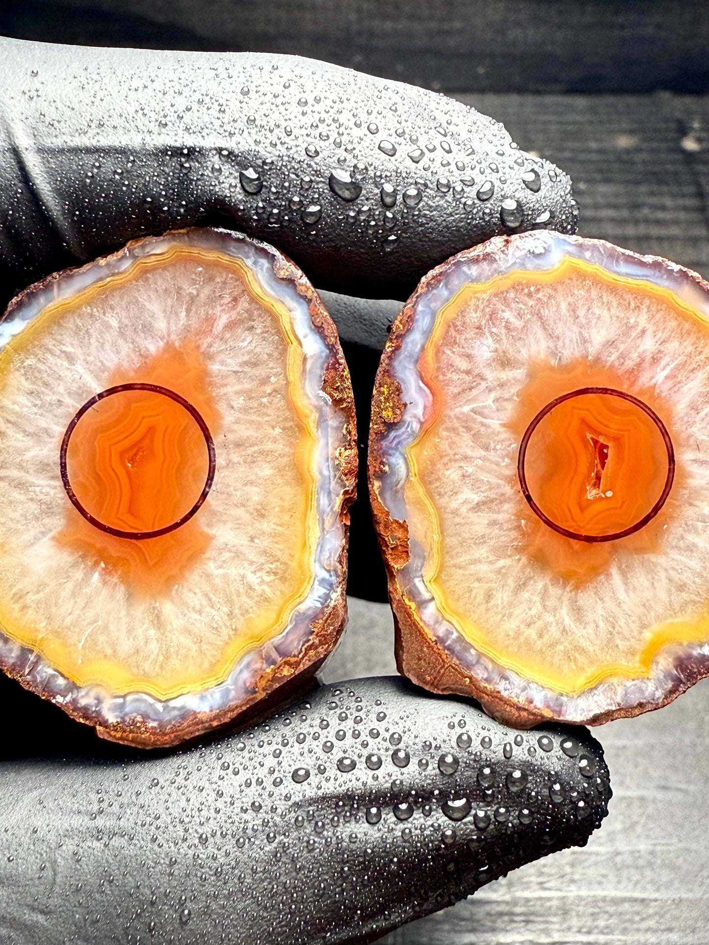 8mm Red Warring State Agate Geode