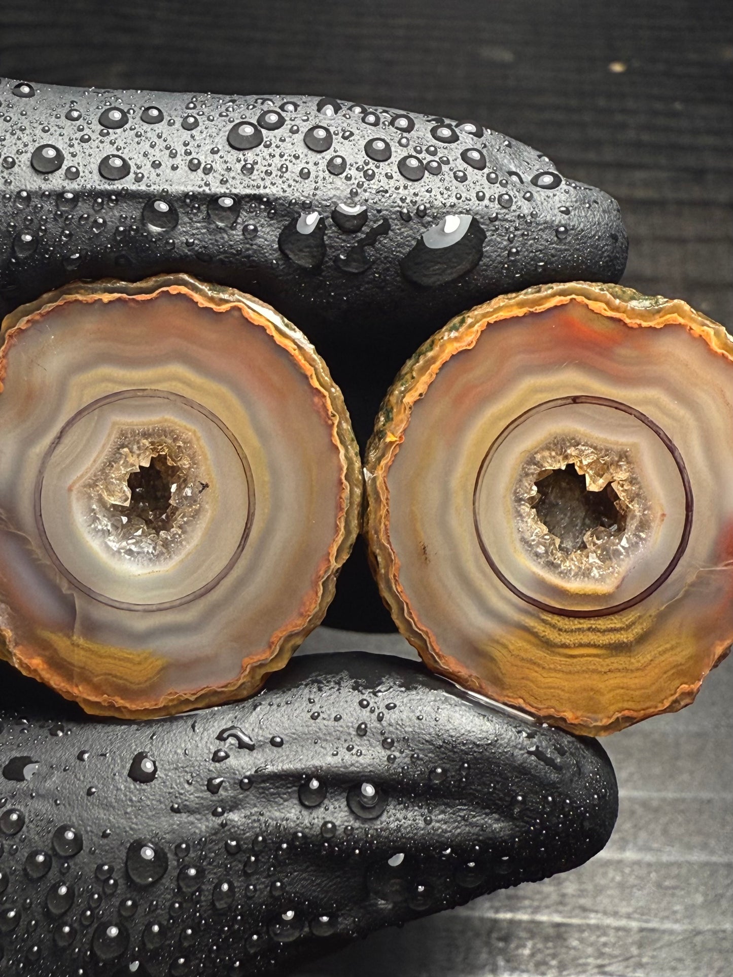 13mm Gray Warring State Agate Geode