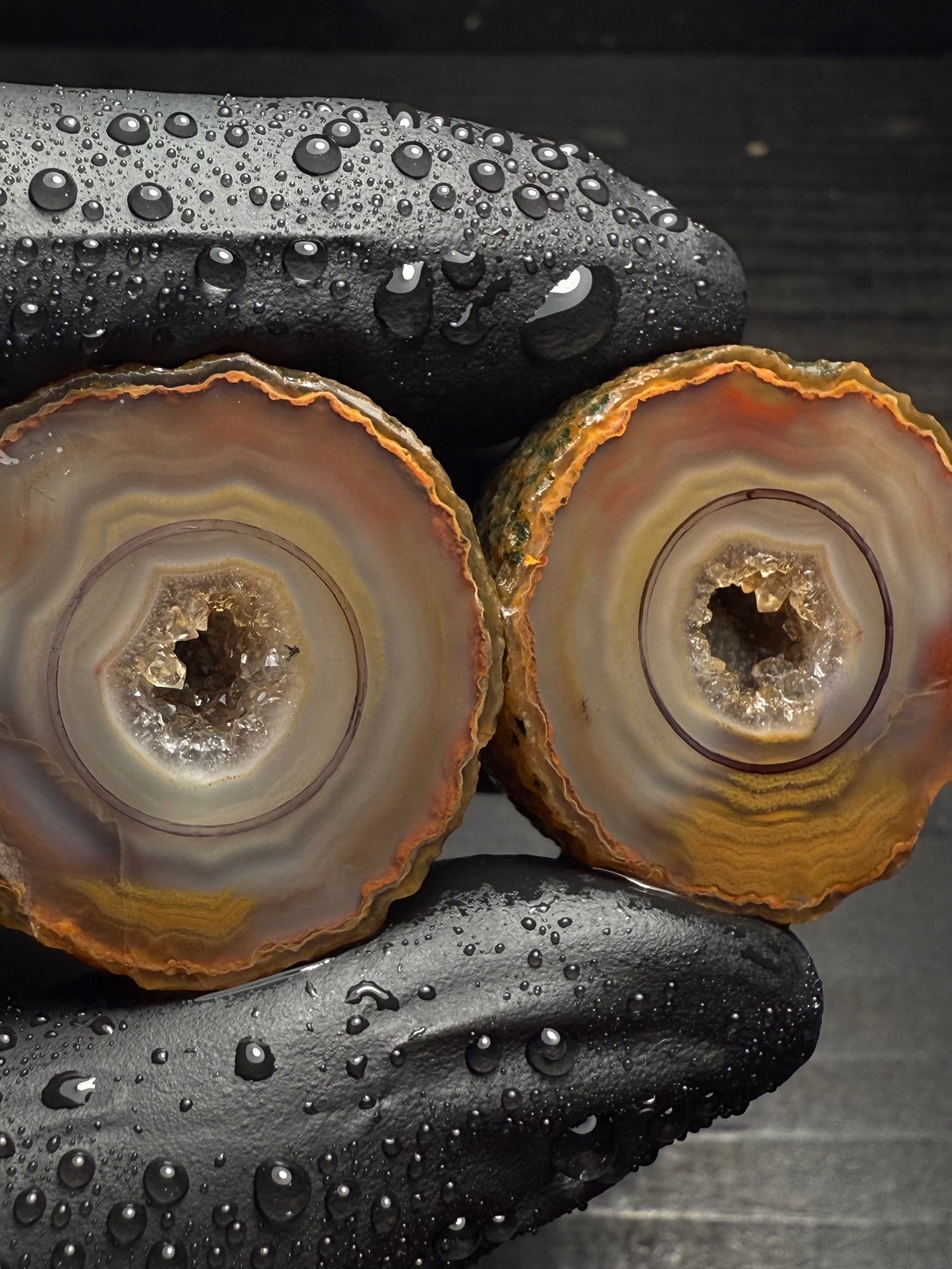 13mm Gray Warring State Agate Geode