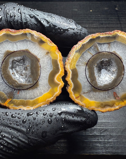 19mm Grey/Brown Turkish Agate Geode