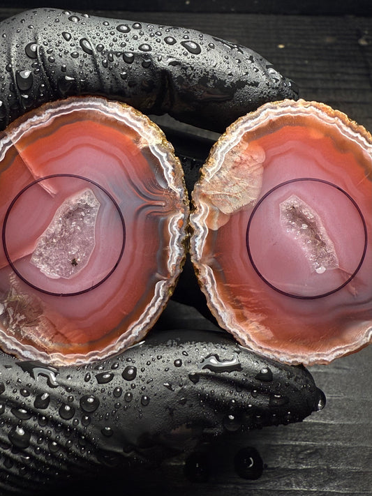 16-19mm Pink Warring State Agate Geode