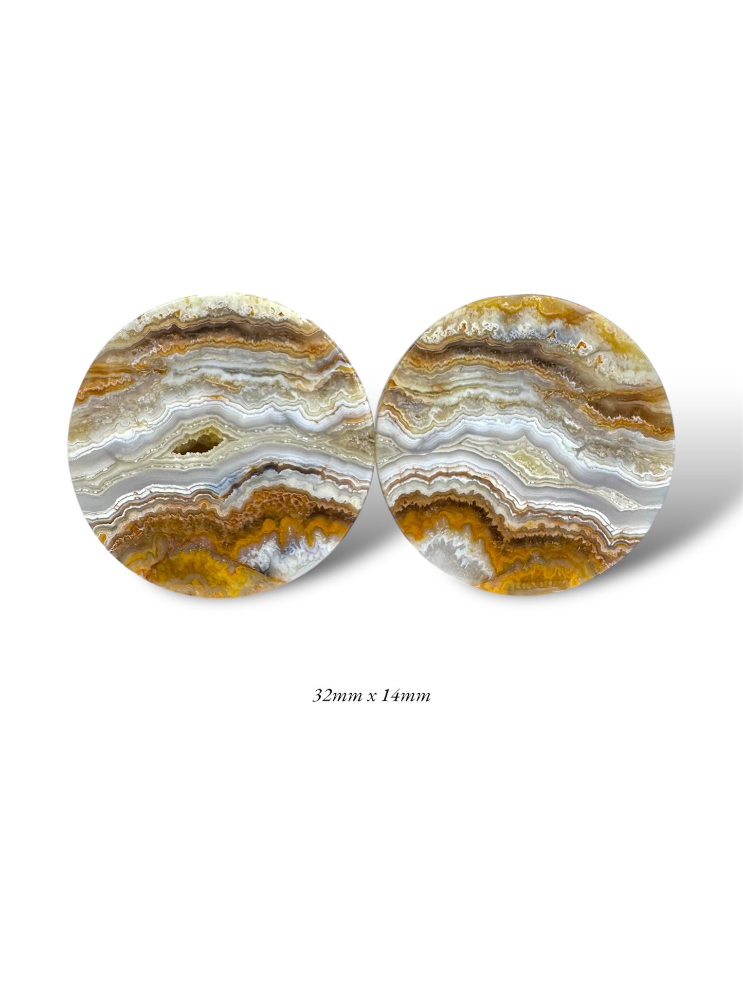 1 1/4” / 32mm Lace Agate