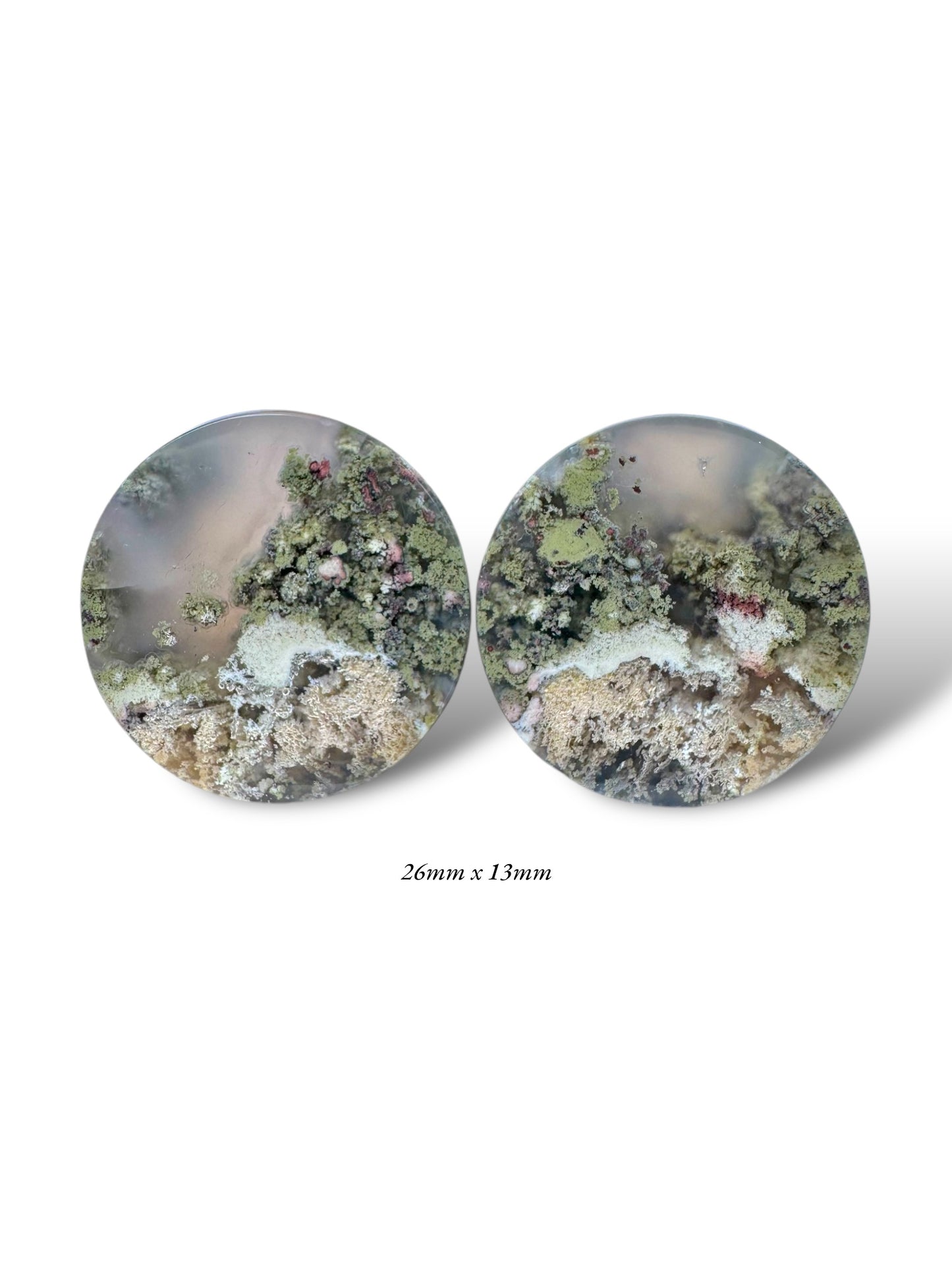 Large 1” / 26mm Scenic Moss Agate