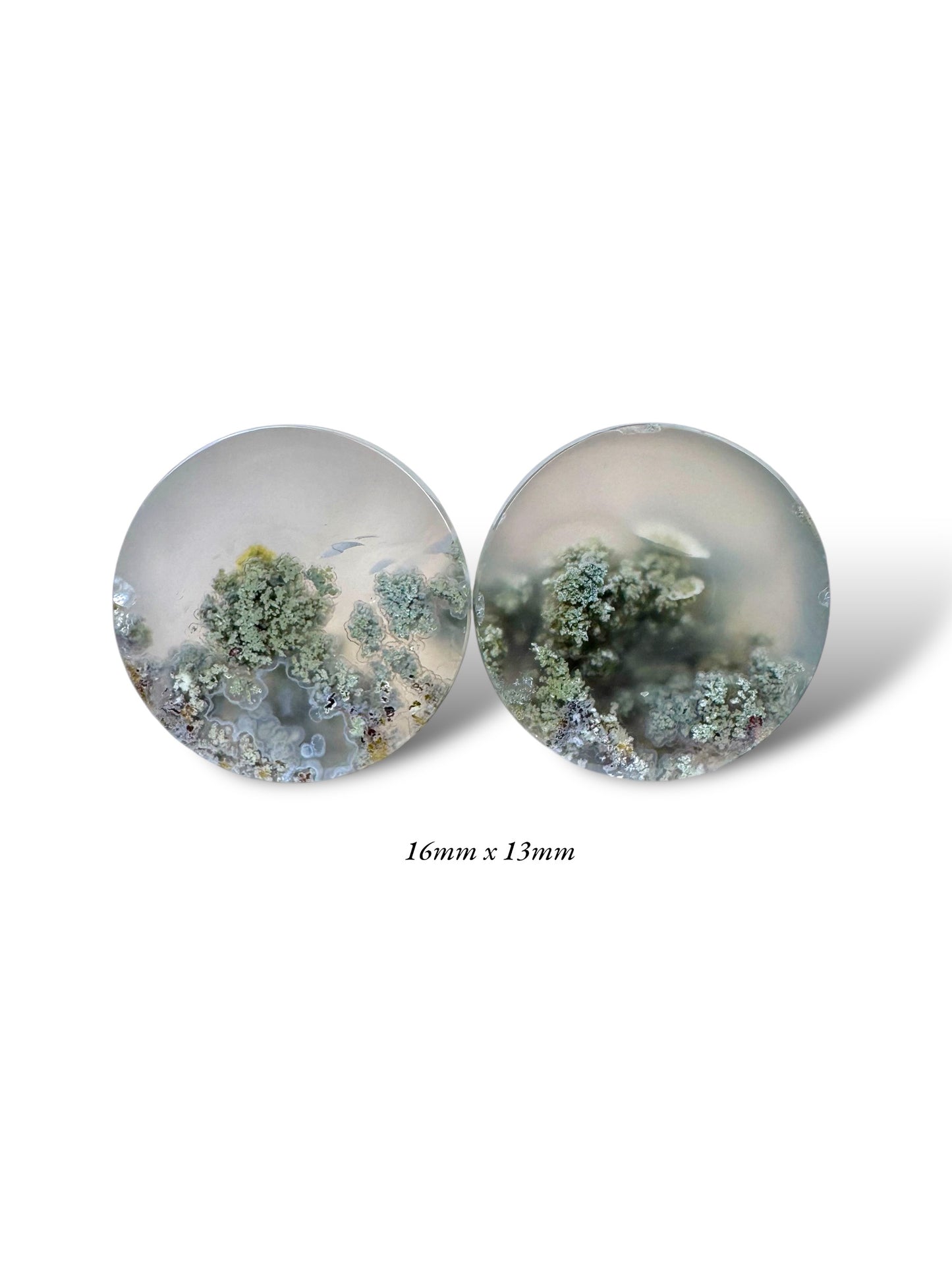 Large 5/8” / 16mm Scenic Moss Agate