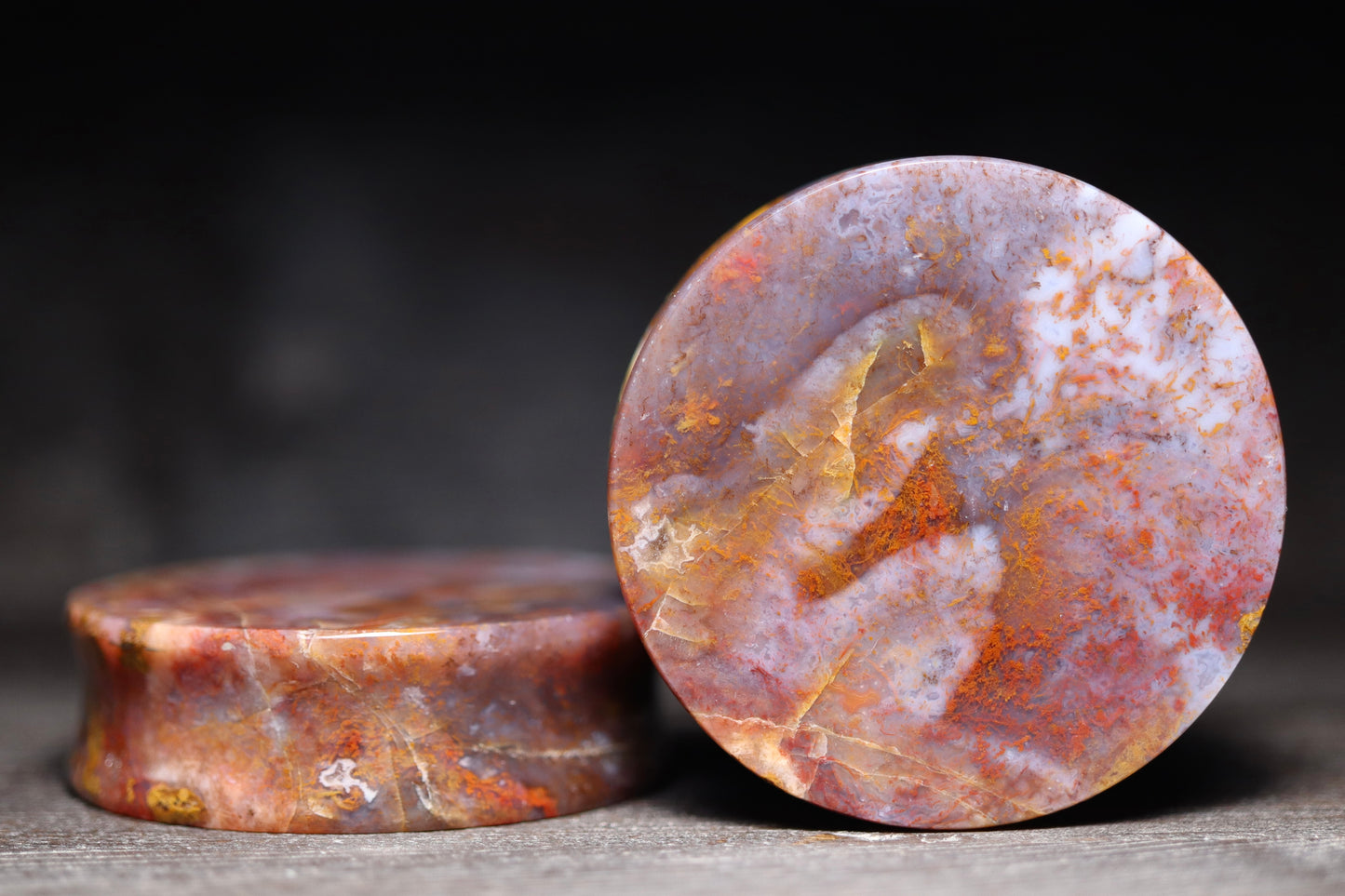 1 3/4” / 44mm Red Moss Agate