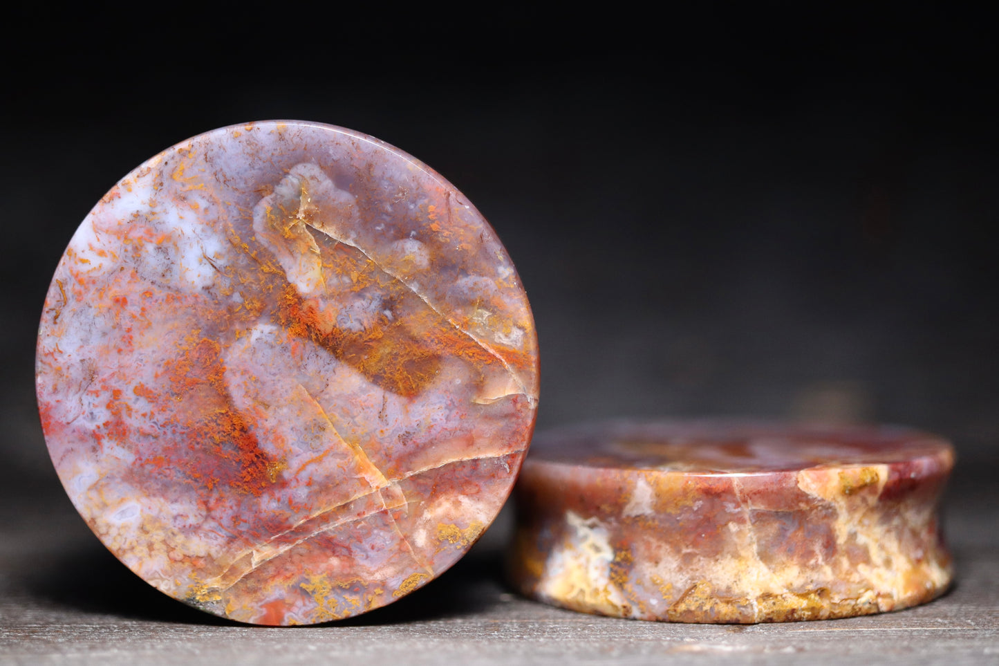 1 3/4” / 44mm Red Moss Agate