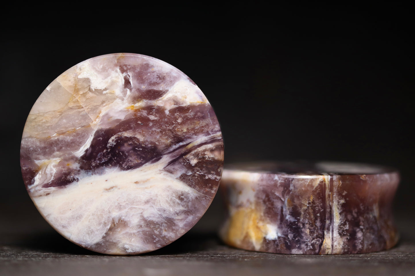 1 1/4” / 32mm Purple Chalcedony