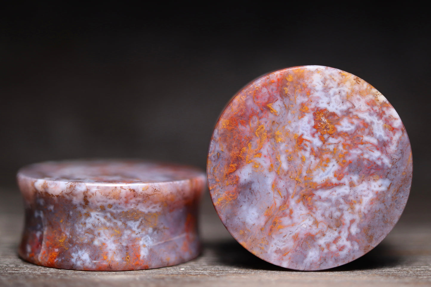 1 1/8” / 28mm Red Moss Agate