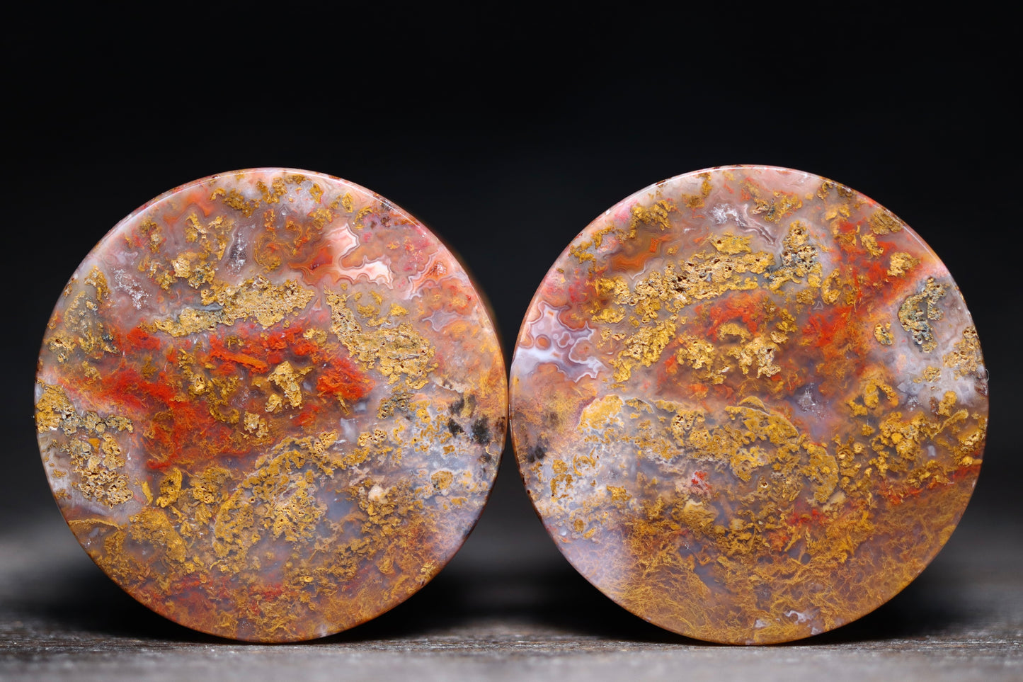 1 1/8” / 28mm Red Moss Agate