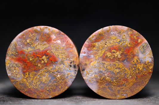 1 1/8” / 28mm Red Moss Agate