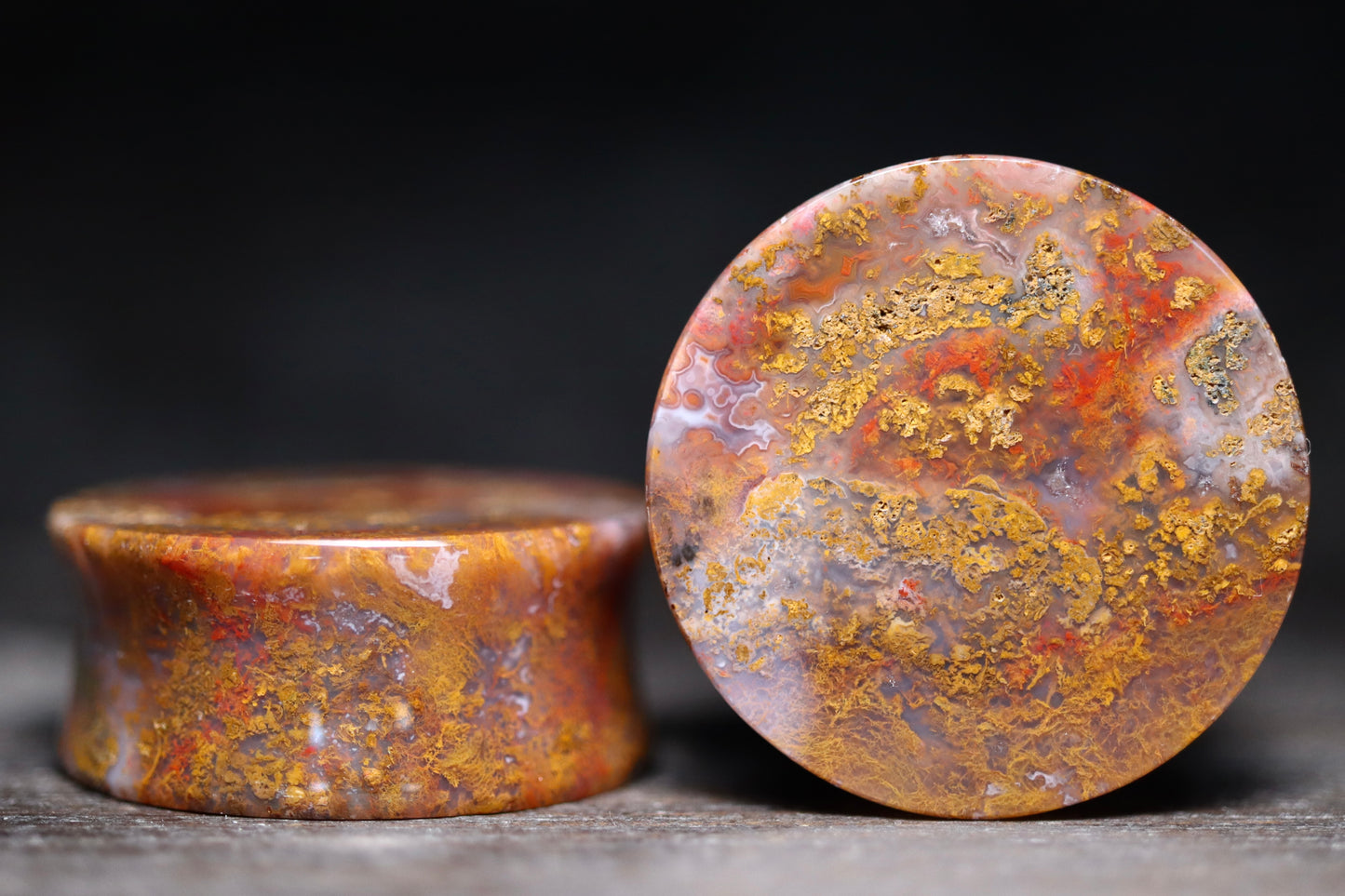 1 1/8” / 28mm Red Moss Agate