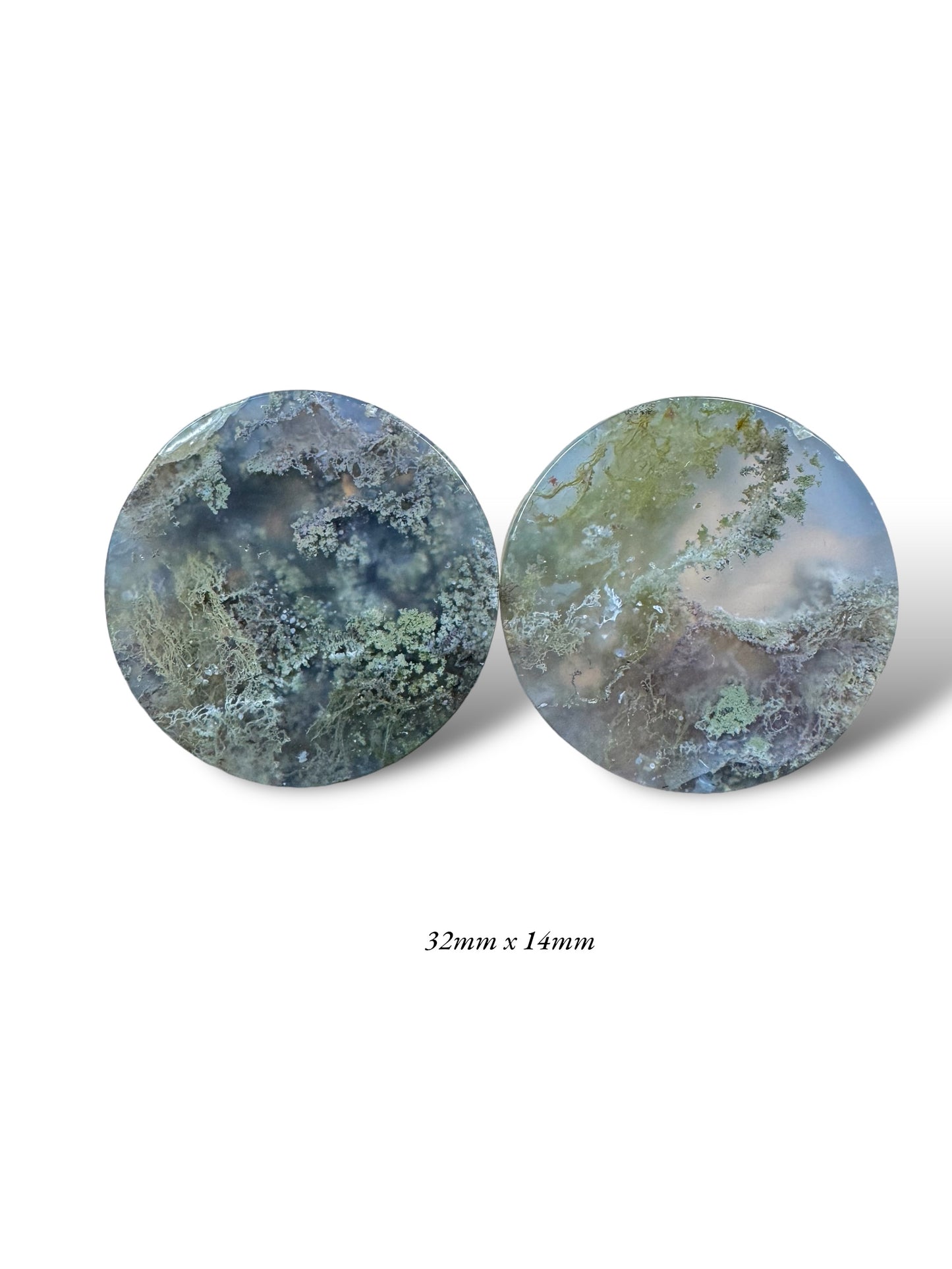 1 1/4” / 32mm Scenic Moss Agate